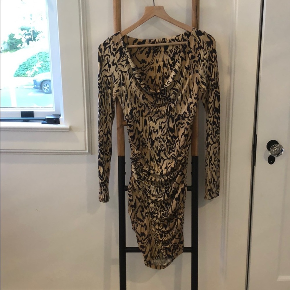 Tart leopard print body con dress